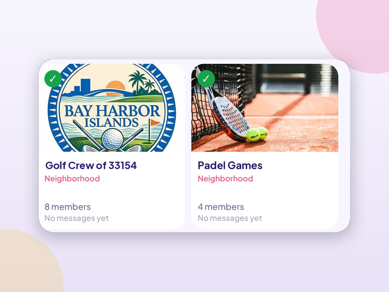 Neighborhood-level connection